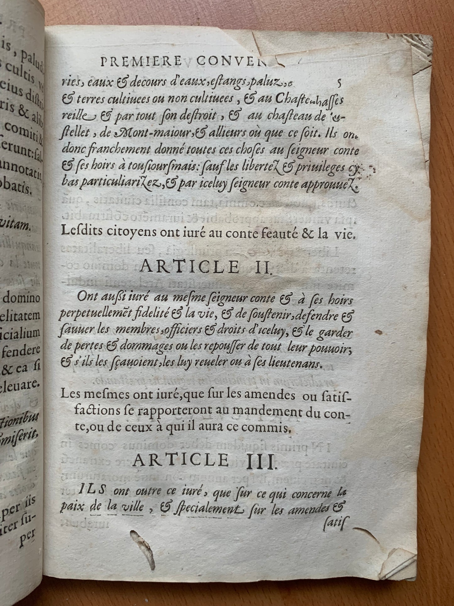 Two Conventions between Charles I and Louis II. Ancient tales of Provence, and the citizens of the city of Arles: containing the liberties and reservations of the said citizens. - 1617