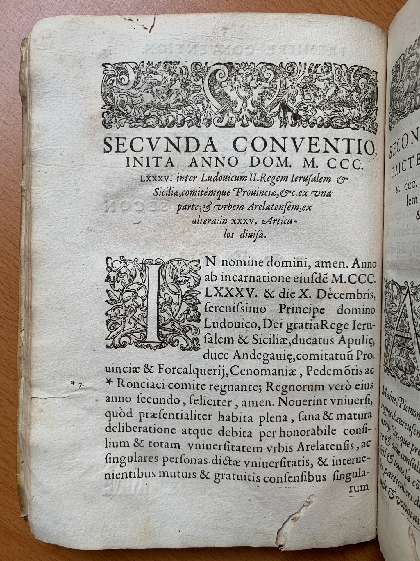 Two Conventions between Charles I and Louis II. Ancient tales of Provence, and the citizens of the city of Arles: containing the liberties and reservations of the said citizens. - 1617