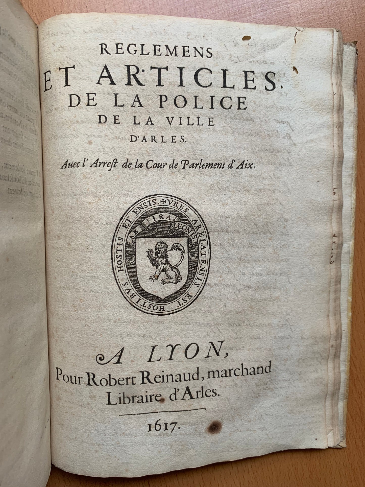 Two Conventions between Charles I and Louis II. Ancient tales of Provence, and the citizens of the city of Arles: containing the liberties and reservations of the said citizens. - 1617