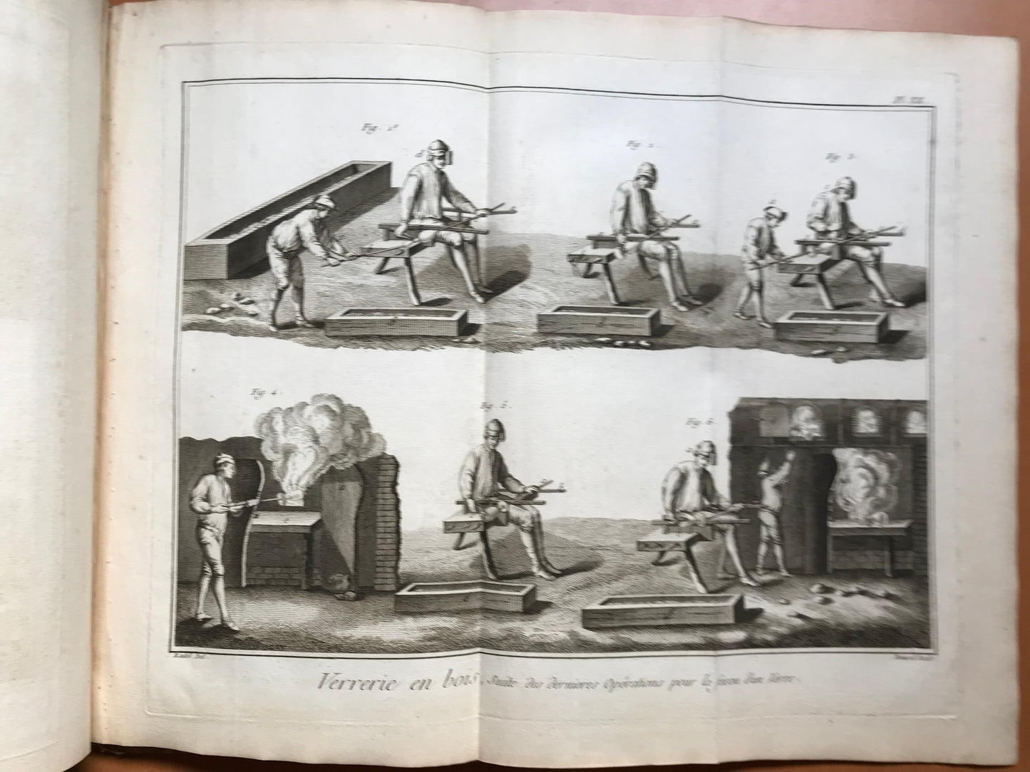 Ensemble complet des 58 planches sur la verrerie et le vitrier - Encyclopédie Diderot d'Alembert - XVIIIe