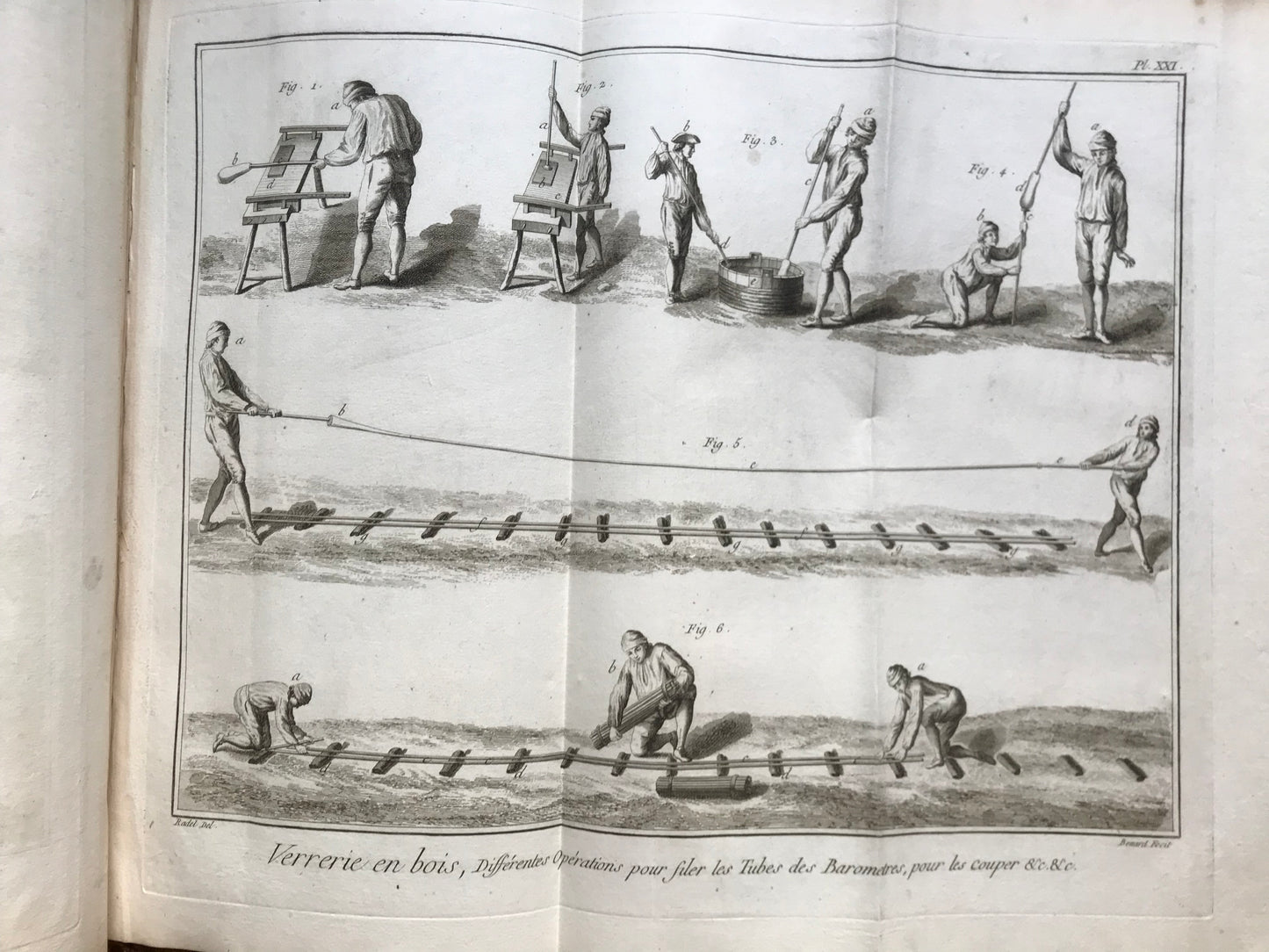 Ensemble complet des 58 planches sur la verrerie et le vitrier - Encyclopédie Diderot d'Alembert - XVIIIe