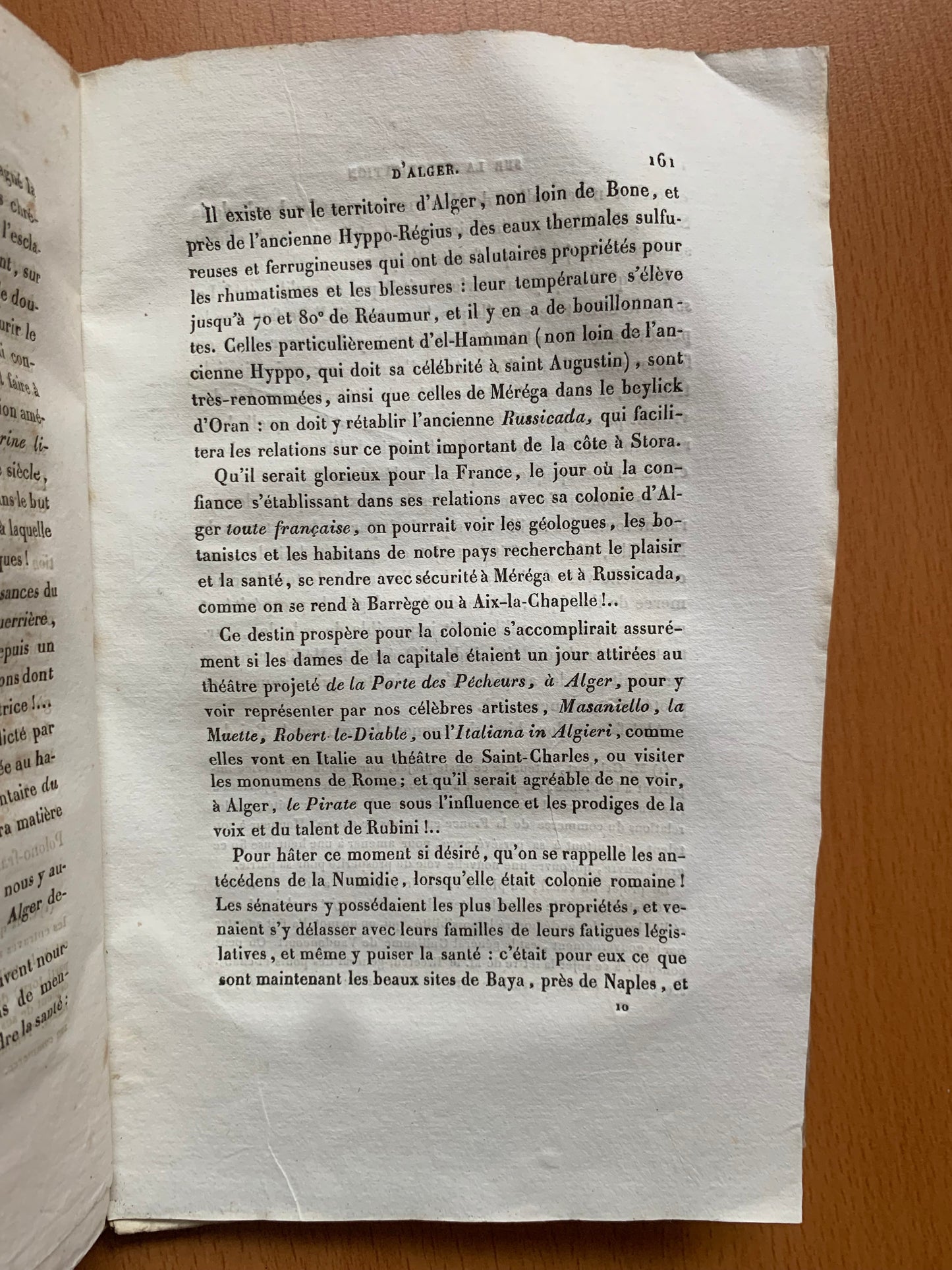 Réflexions sur la colonisation du territoire d'Alger - Lieutenant Colonel Préaux - Envoi autographe - 1832