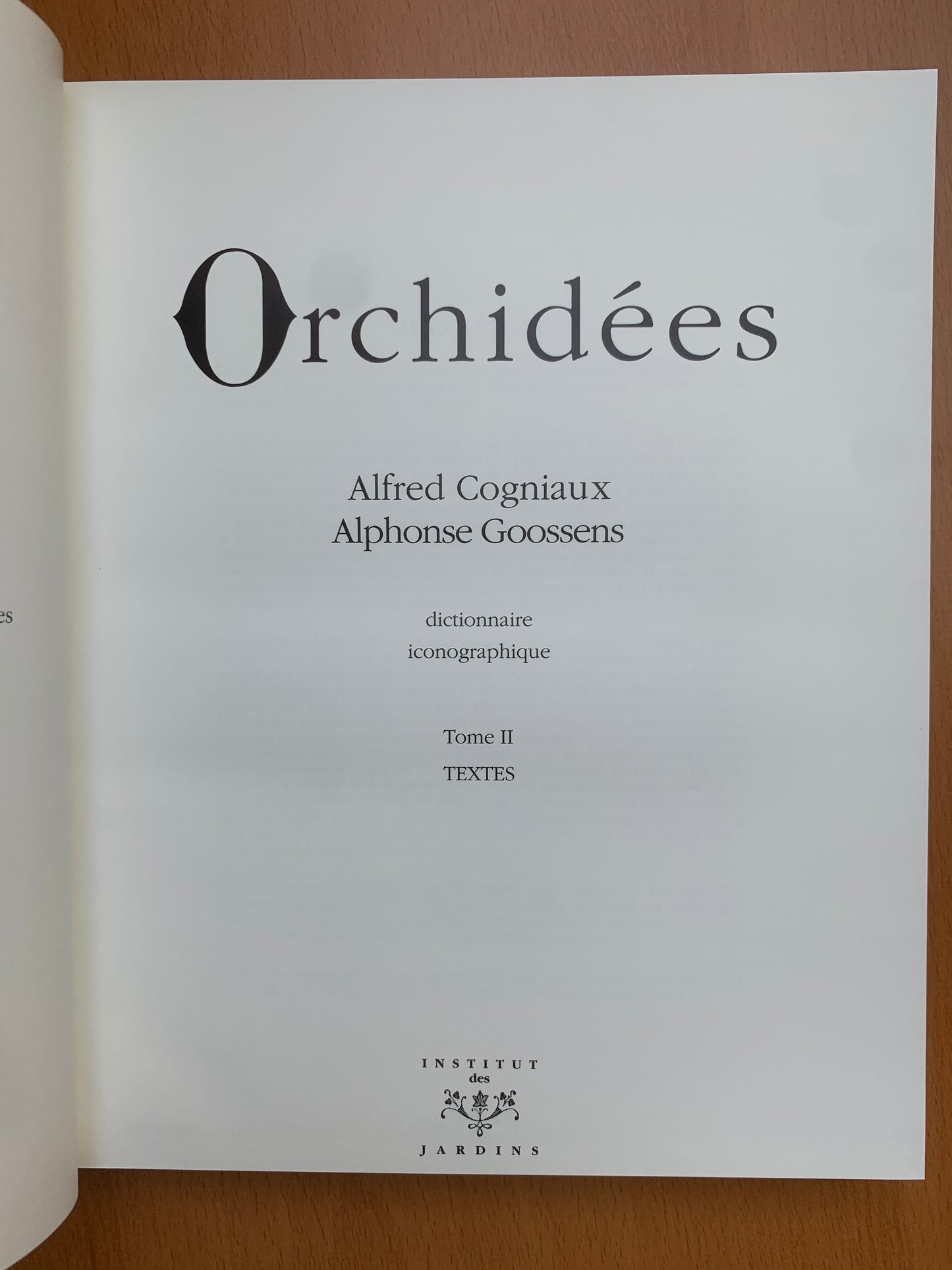Orchidées - Dictionnaire iconographique - Cogniaux et Goossens - 1990