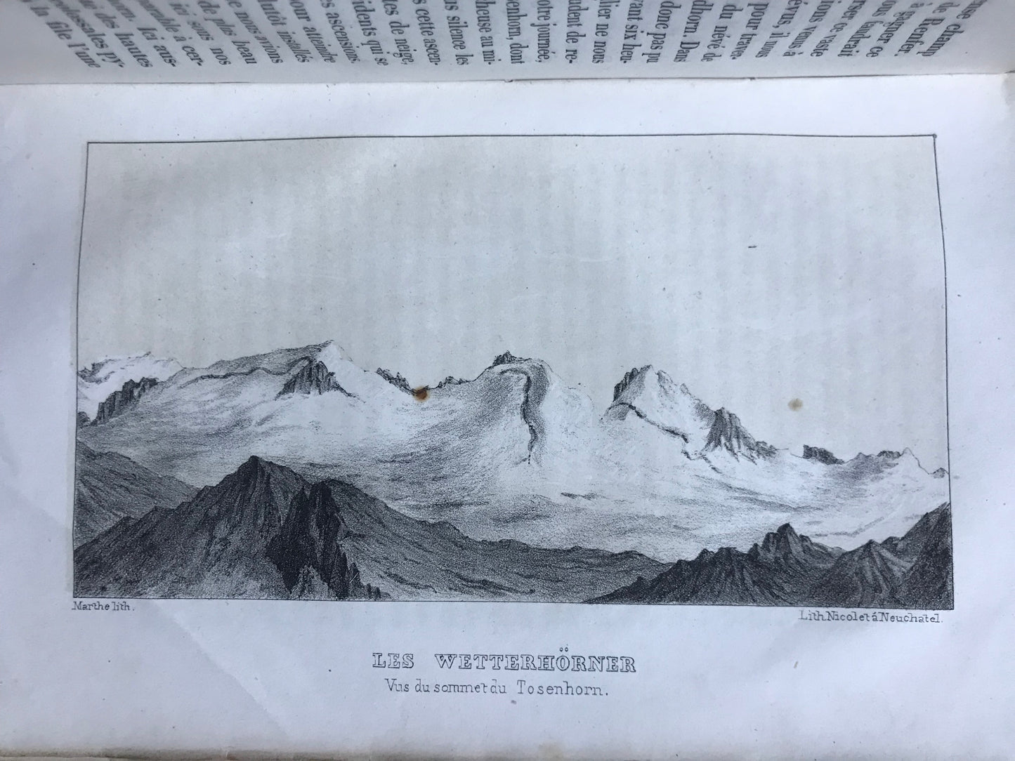 Excursions et séjours dans les glaciers et les hautes régions des Alpes de M. Agassiz et de ses compagnons de voyage - Edouard Desor - Edition originale - 1844