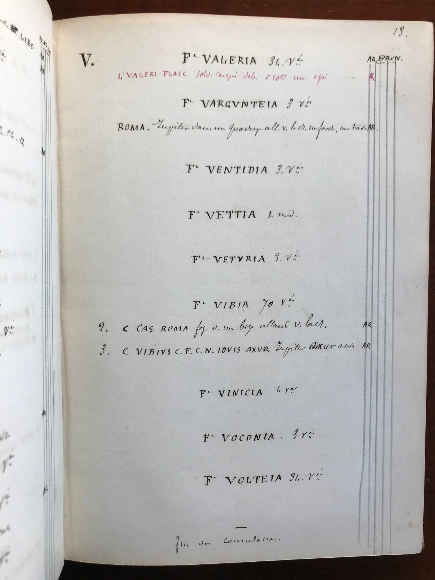 Catalogue de médailles - Familles romaines et Médailles Impériales - Manuscrit - XIXe