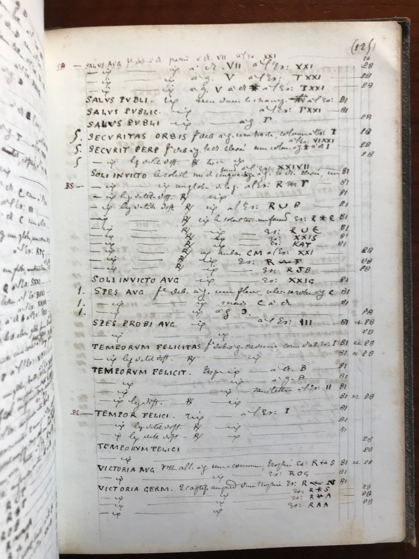 Catalogue de médailles - Familles romaines et Médailles Impériales - Manuscrit - XIXe