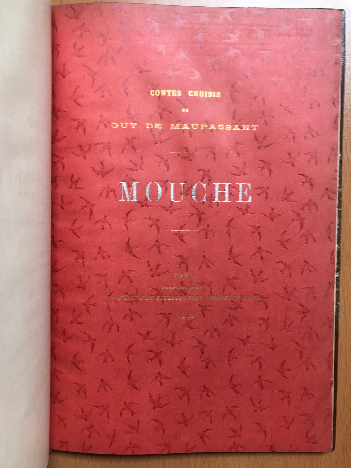 Mouche - Contes choisis - Guy de Maupassant - Bibliophiles contemporains - 1892