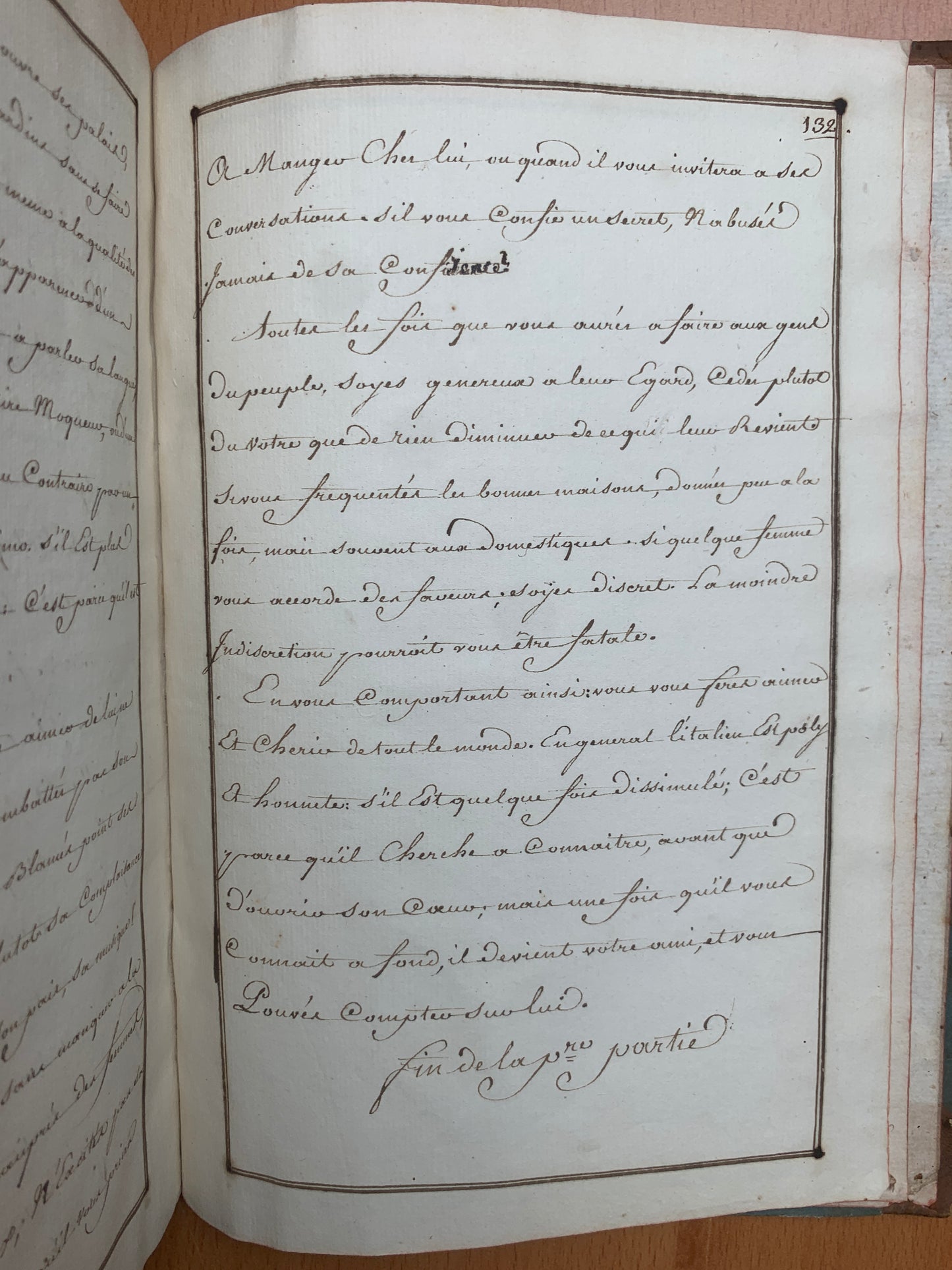 Manuscrit - Itinéraire historique pour servir au voyage en Italie - c 1700