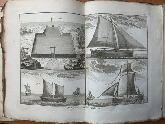 Recueil de planches de l'Encyclopédie - 114 Planches des pêches - 1793