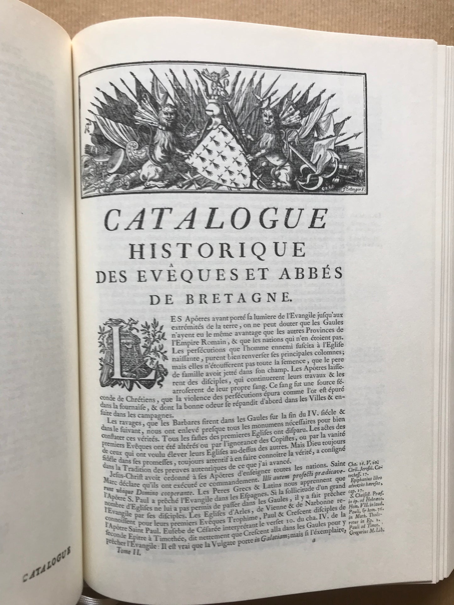 Histoire ecclésiastique et civile de Bretagne et Mémoires pour servir de preuves à l'Histoire ecclésiastique et civile de Bretagne - Dom Pierre-Hyacinthe Morice - 1974