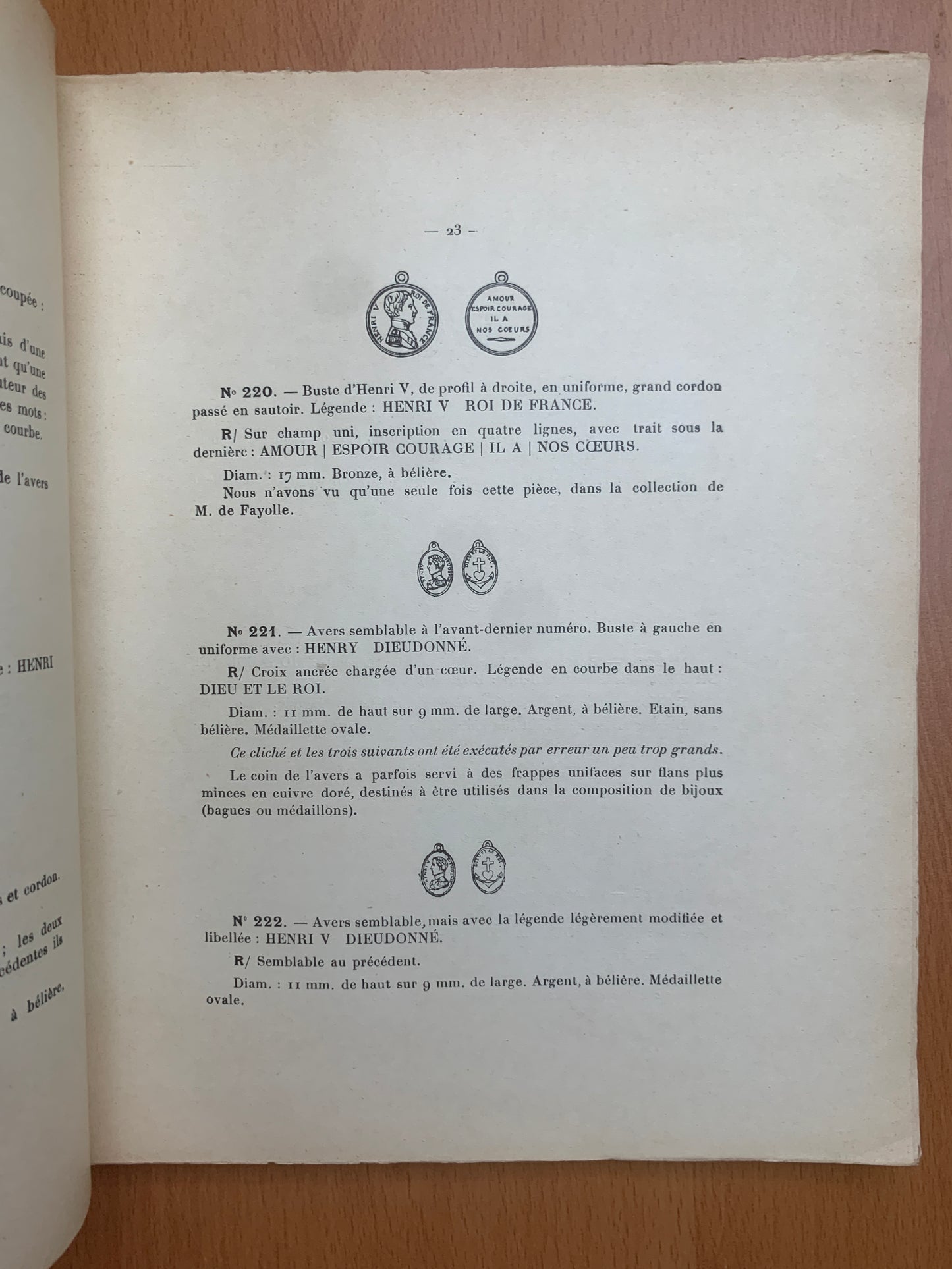 Histoire numismatique du Comte de Chambord - Bauquier et Cavalier - 1912