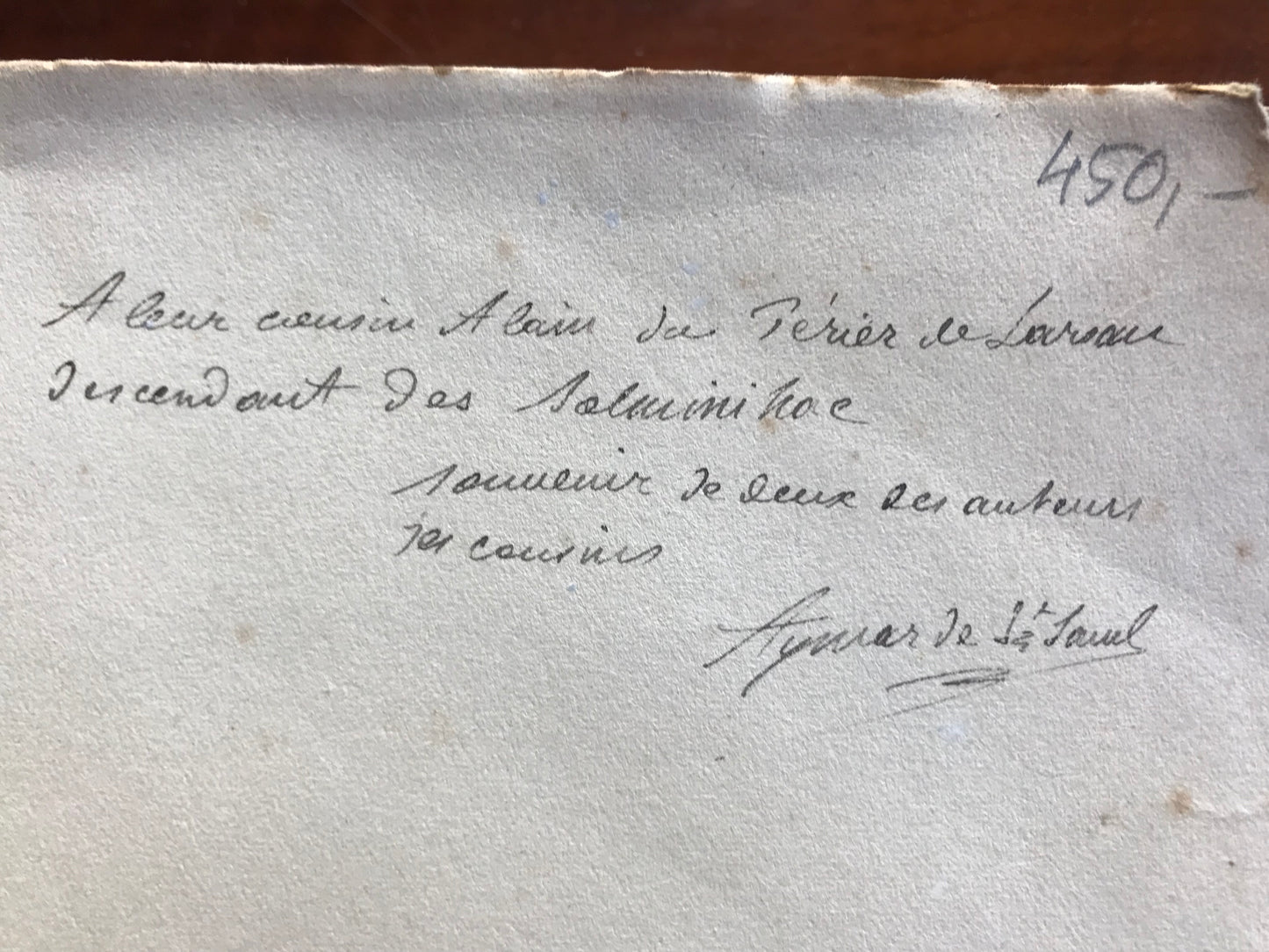 La famille et les origines du vénérable Alain de Solminihac - Généalogie par le Comte de Saint Saud (envoi autographe) et Paul Huet - Etude critique, historique et archéologique par le Marquis de Fayolle - 1905