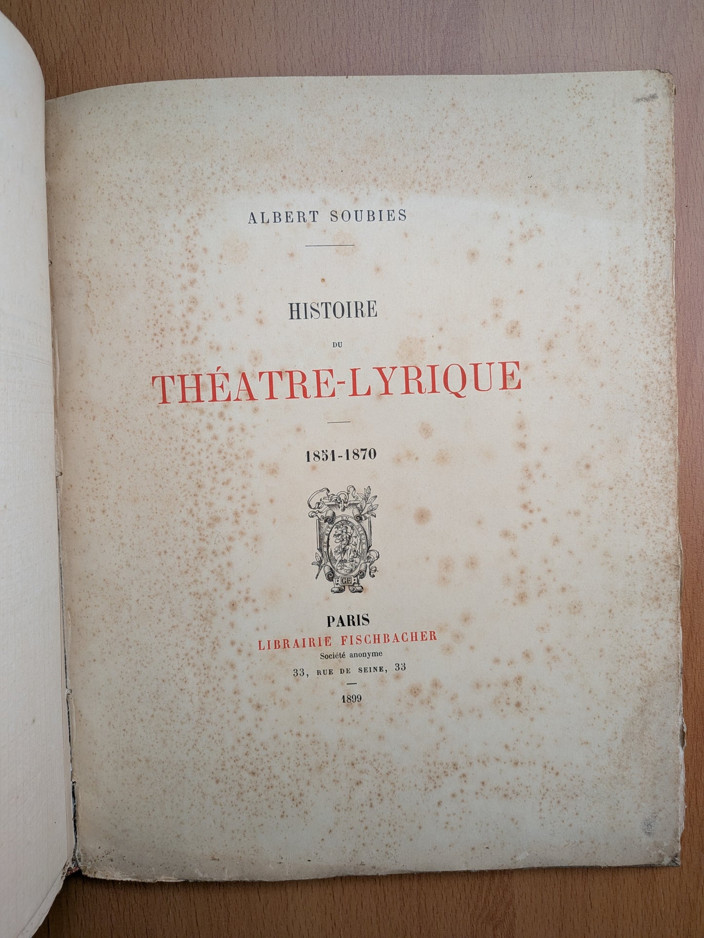 3 ouvrages de Albert Soubies - Opéra comique et théâtre lyrique - 1894