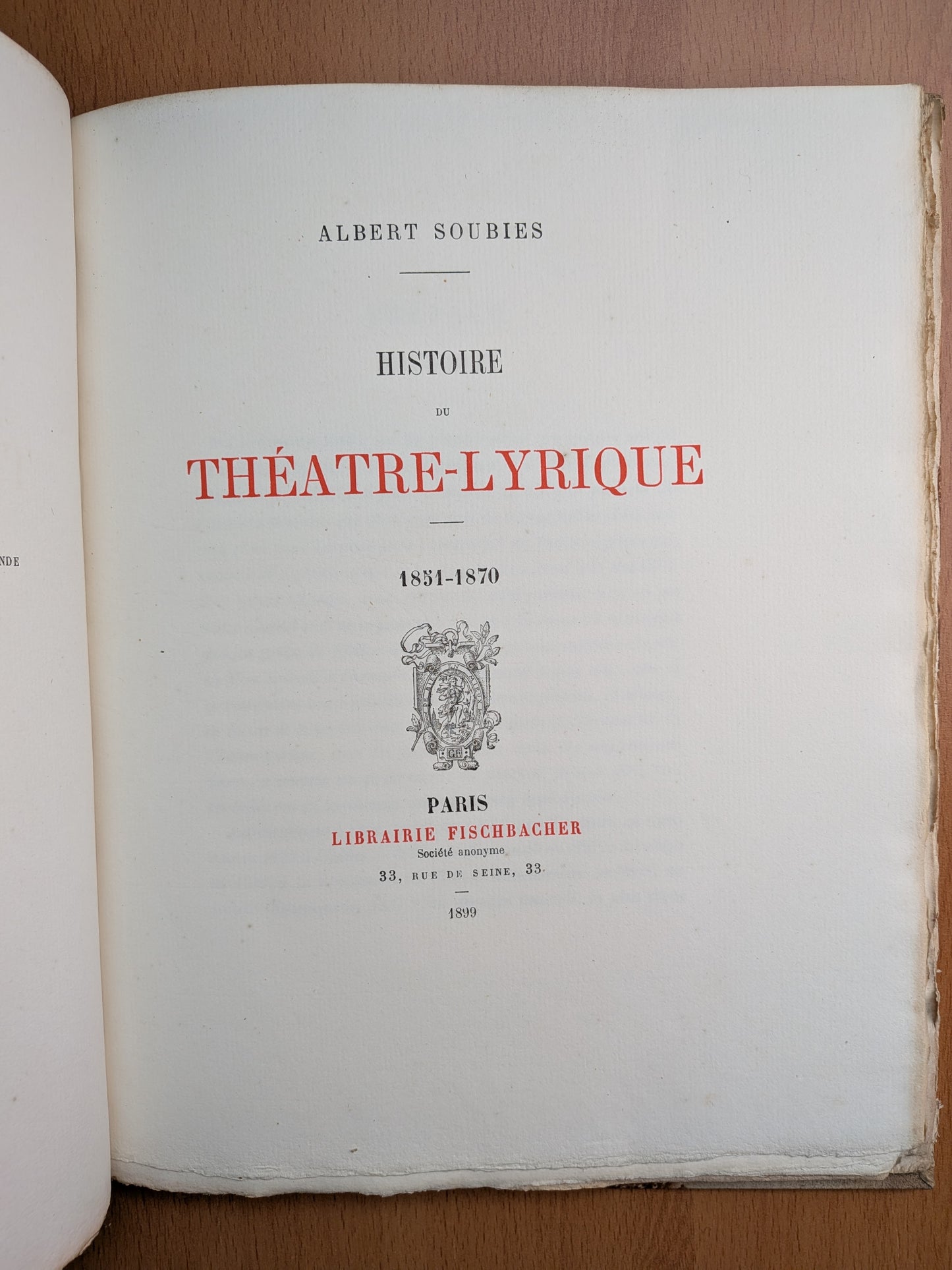 3 ouvrages de Albert Soubies - Opéra comique et théâtre lyrique - 1894