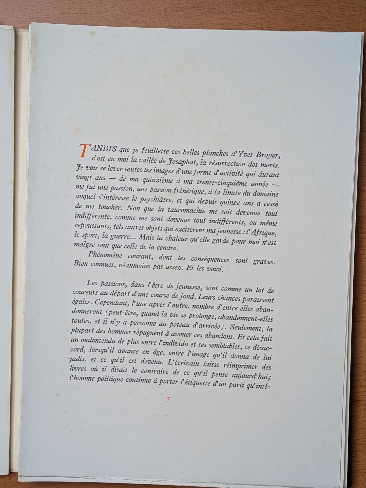 Lettre de Madrid - Les combats de Taureaux - Prosper Mérimée - Yves Brayer 1945