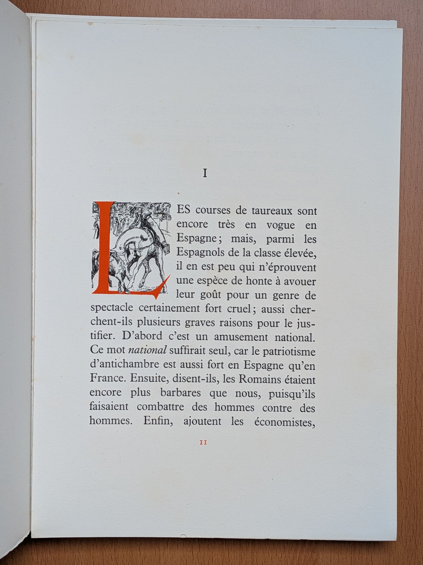 Lettre de Madrid - Les combats de Taureaux - Prosper Mérimée - Yves Brayer 1945