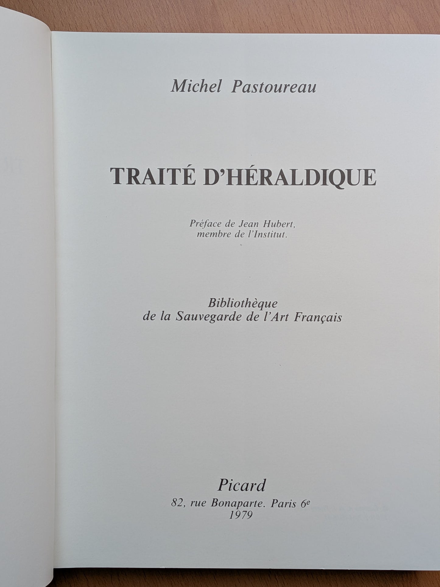 Traité d'Héraldique - Michel Pastoureau - Grands manuels Picard - 1979