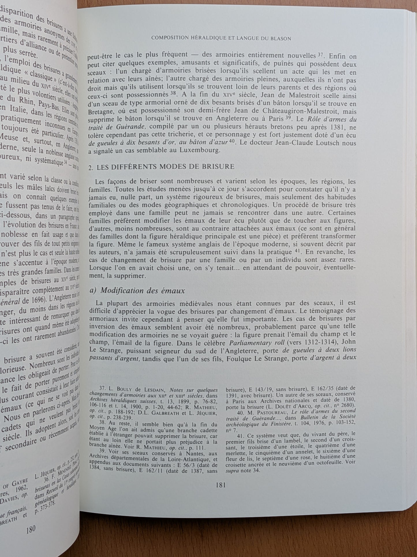 Traité d'Héraldique - Michel Pastoureau - Grands manuels Picard - 1979