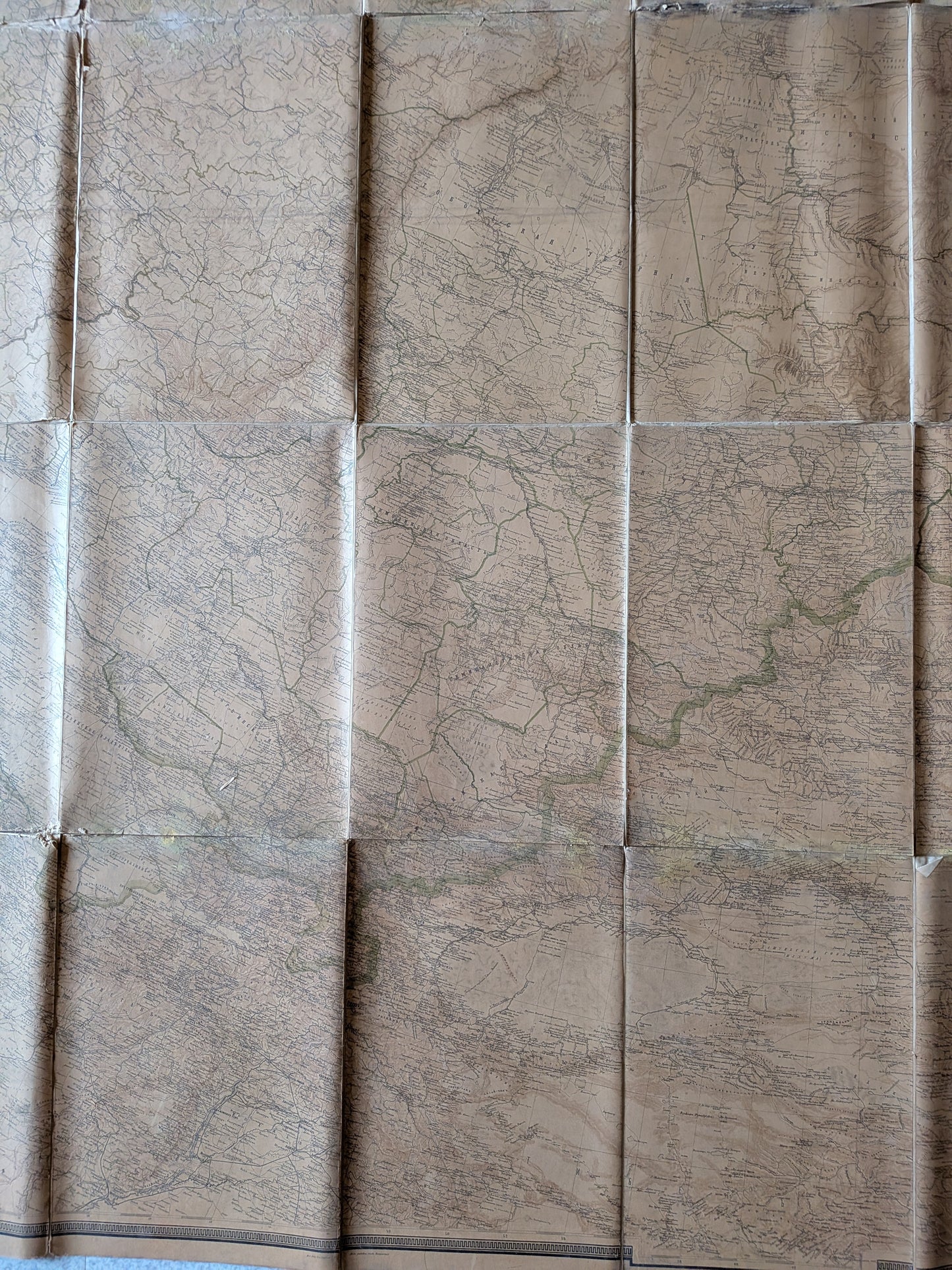 Sibérie - Carte de la Russie Asiatique - Карта Азіятской Россіи с прилегающими к ней владѣниями - Bolshev - 1894