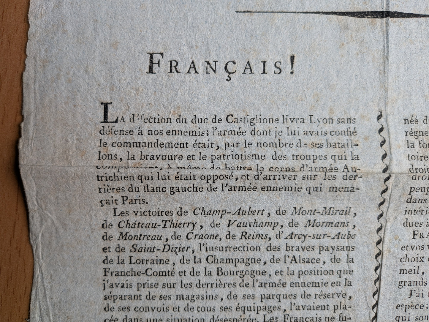 Napoléon Bonaparte - Proclamation de Golfe Juan - 1er mars 1815