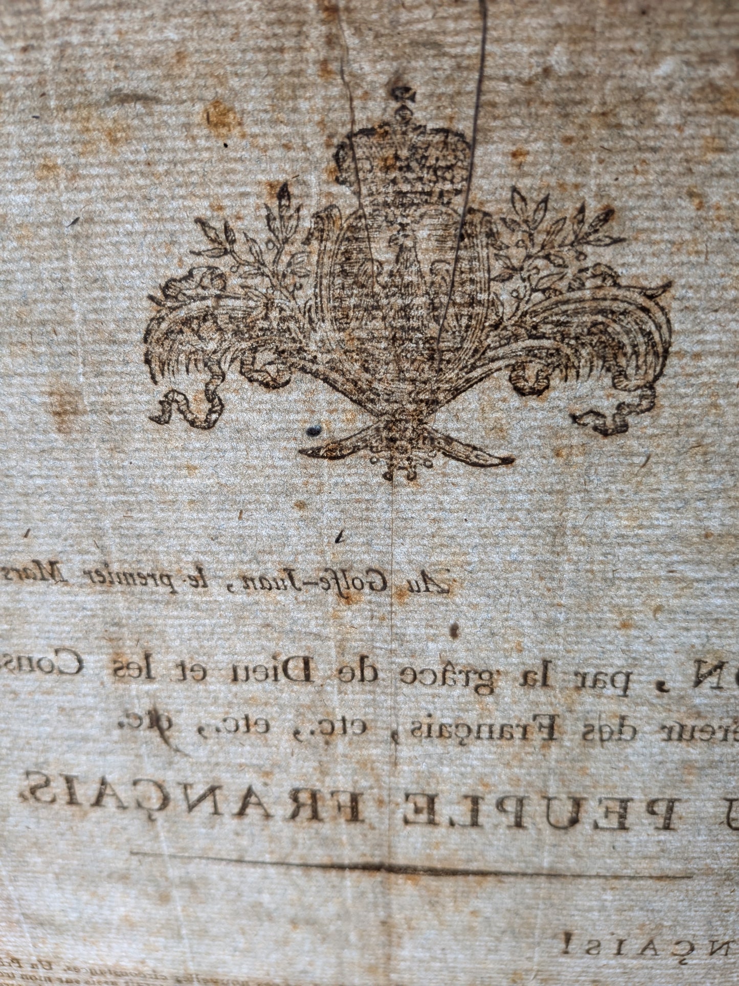 Napoléon Bonaparte - Proclamation de Golfe Juan - 1er mars 1815