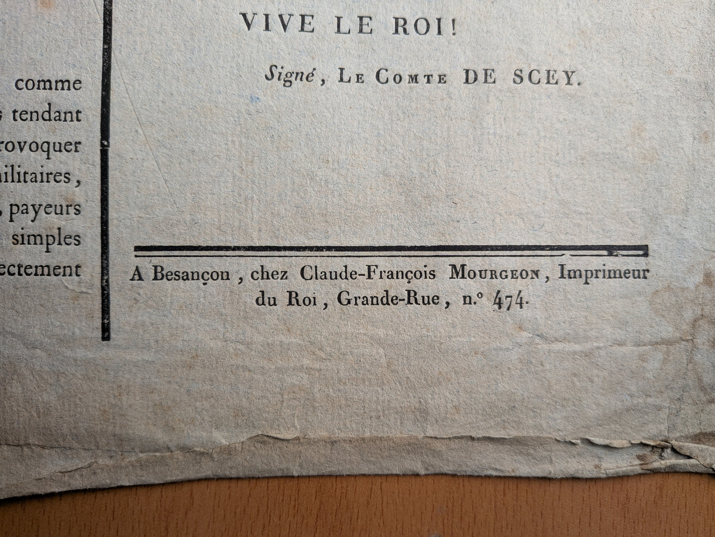 Proclamation de Louis XVIII contre Napoléon Bonaparte - Placard - 13 mars 1815