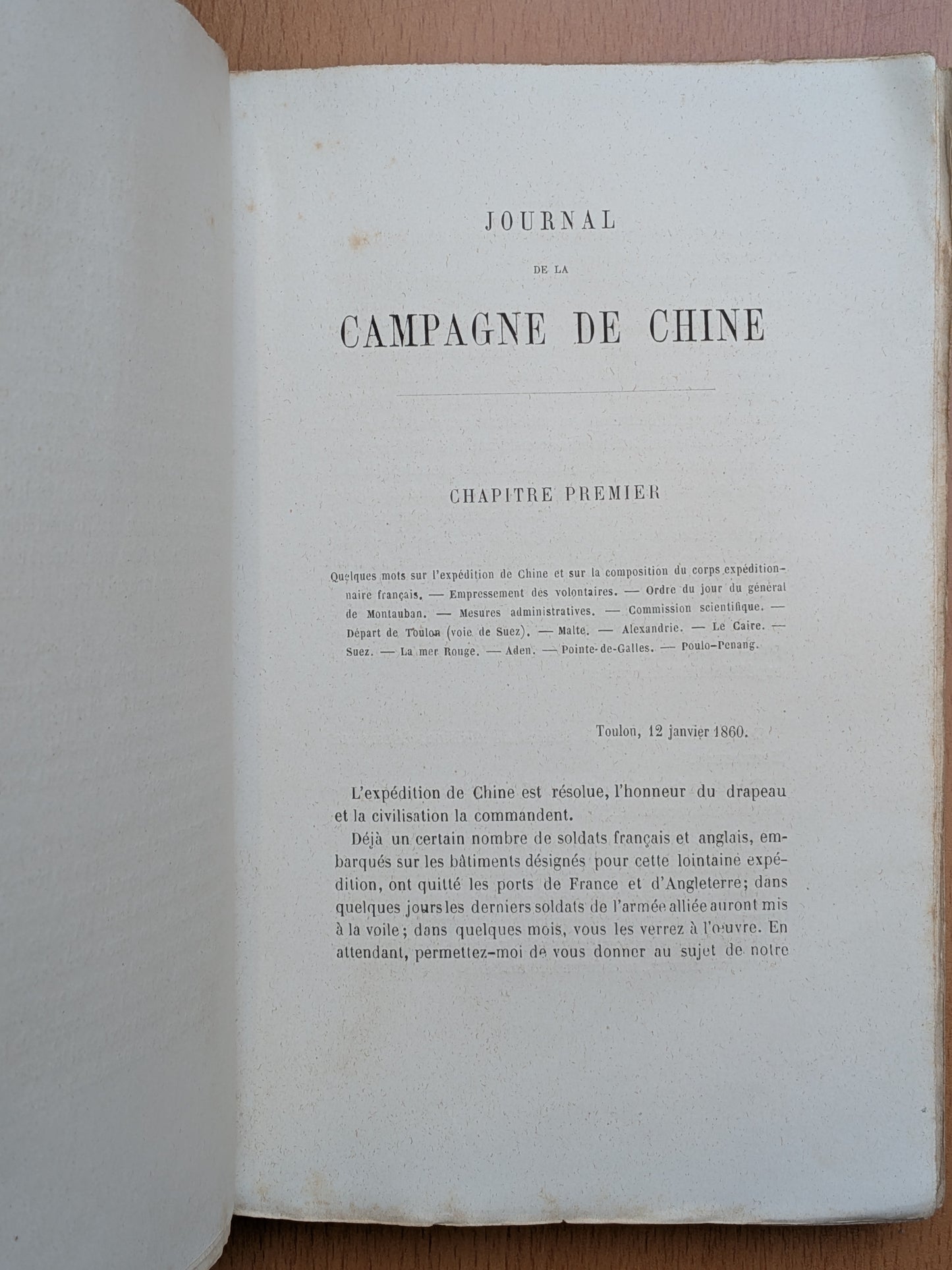 Journal de la Campagne de Chine - 1859-1860-1861 - Charles de Mutrecy - Edition originale - 1861