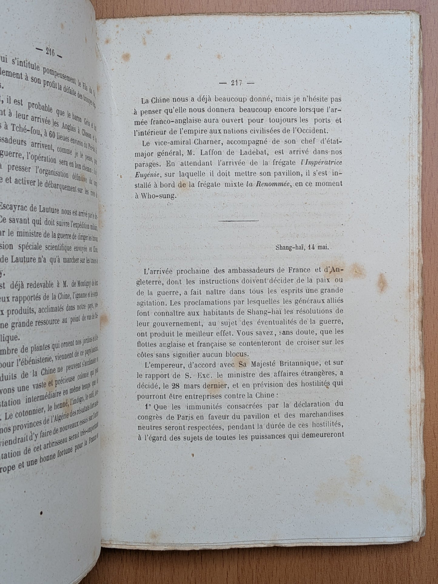 Journal de la Campagne de Chine - 1859-1860-1861 - Charles de Mutrecy - Edition originale - 1861