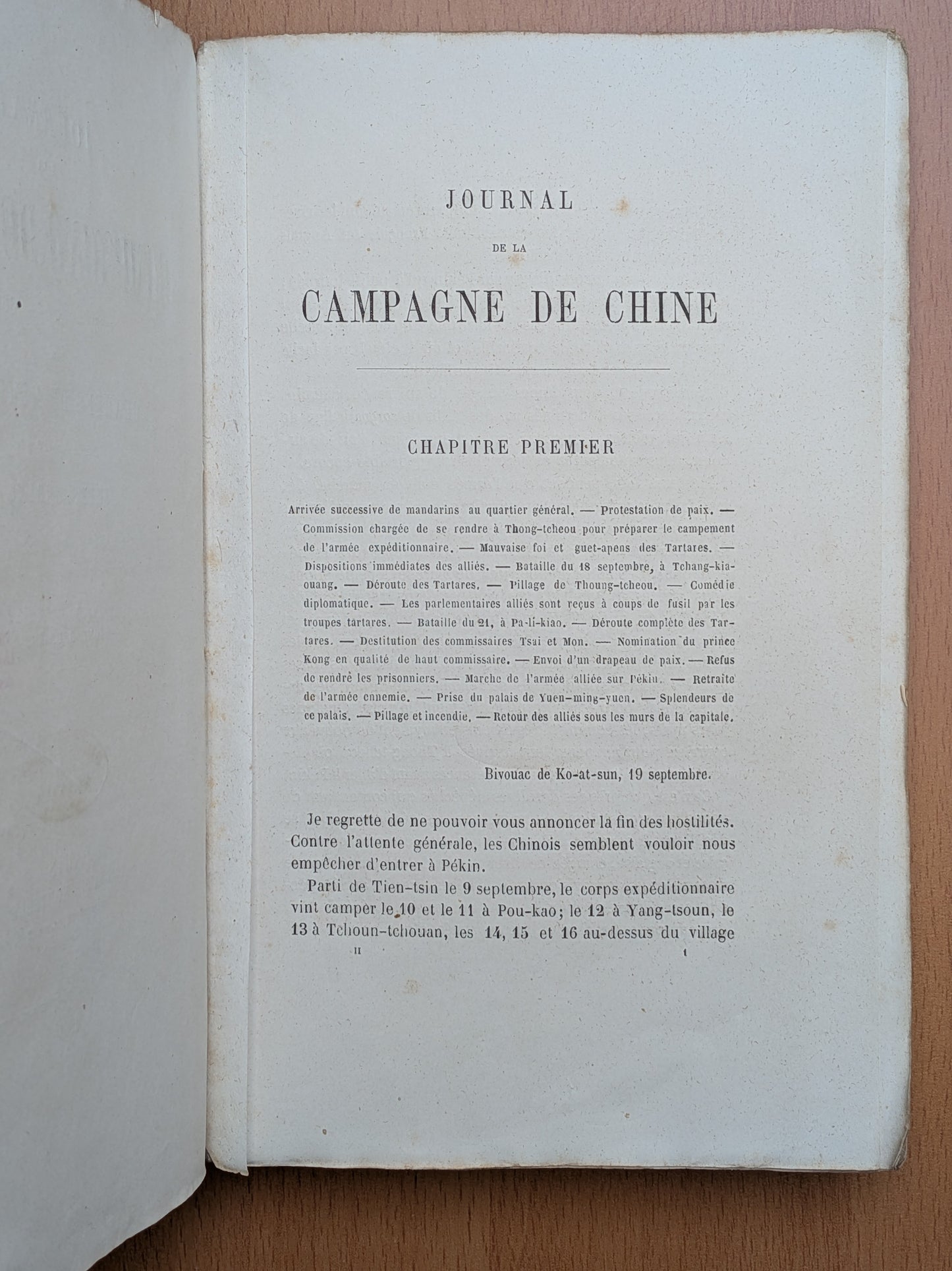 Journal de la Campagne de Chine - 1859-1860-1861 - Charles de Mutrecy - Edition originale - 1861