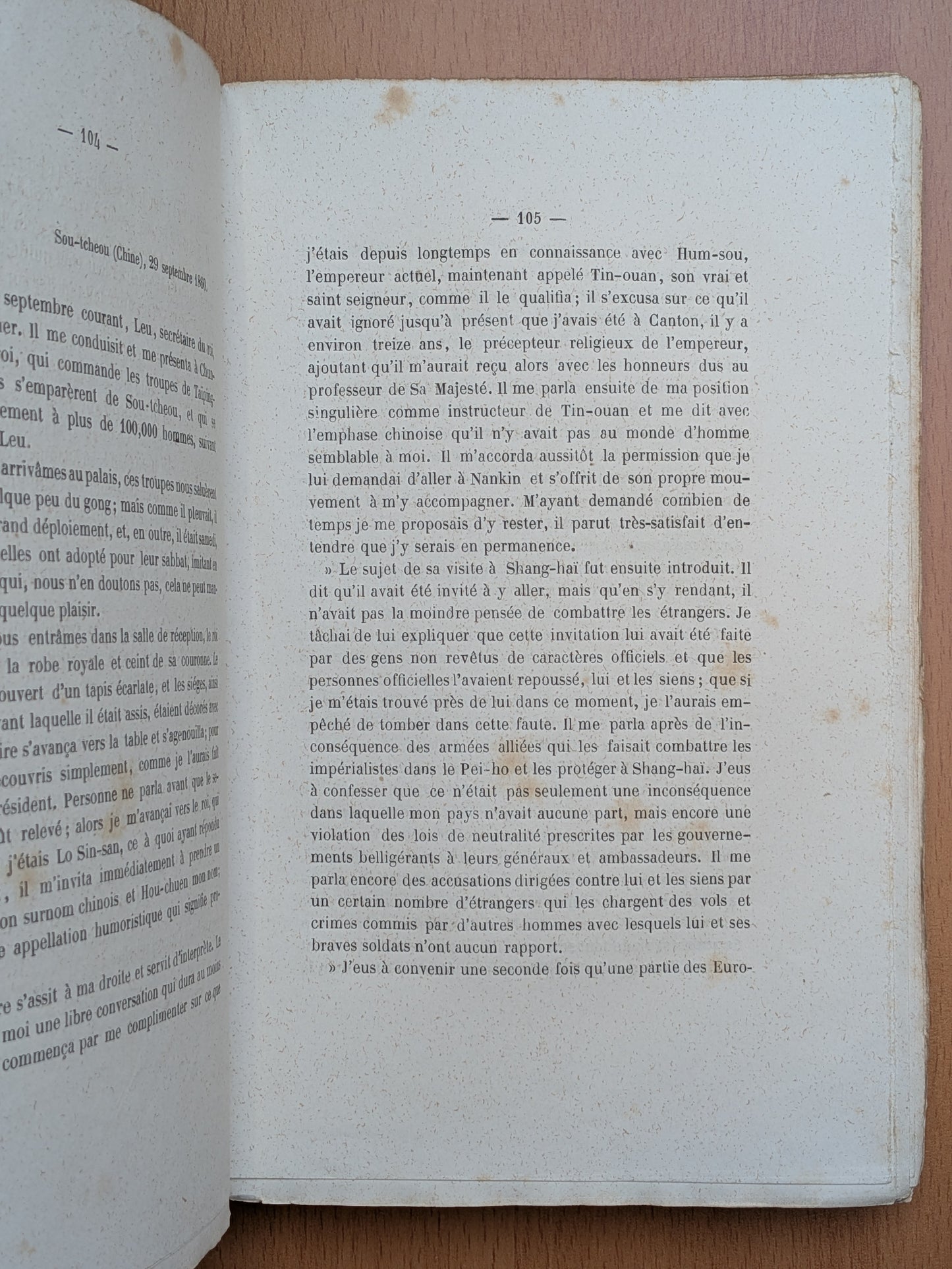 Journal de la Campagne de Chine - 1859-1860-1861 - Charles de Mutrecy - Edition originale - 1861