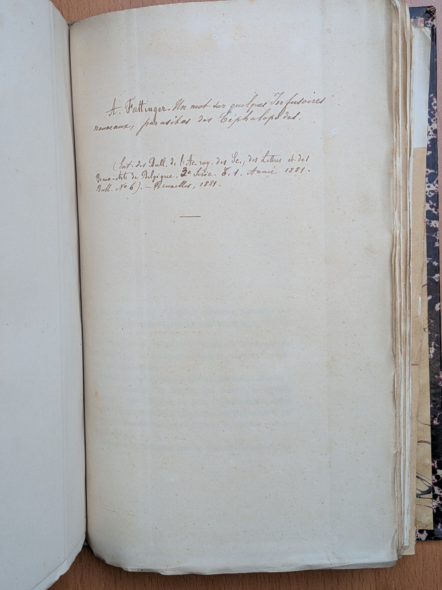 Zoologie - Mélanges - 17 Extraits des bulletins de l'Académie royales Belgique - XIXe - Planches