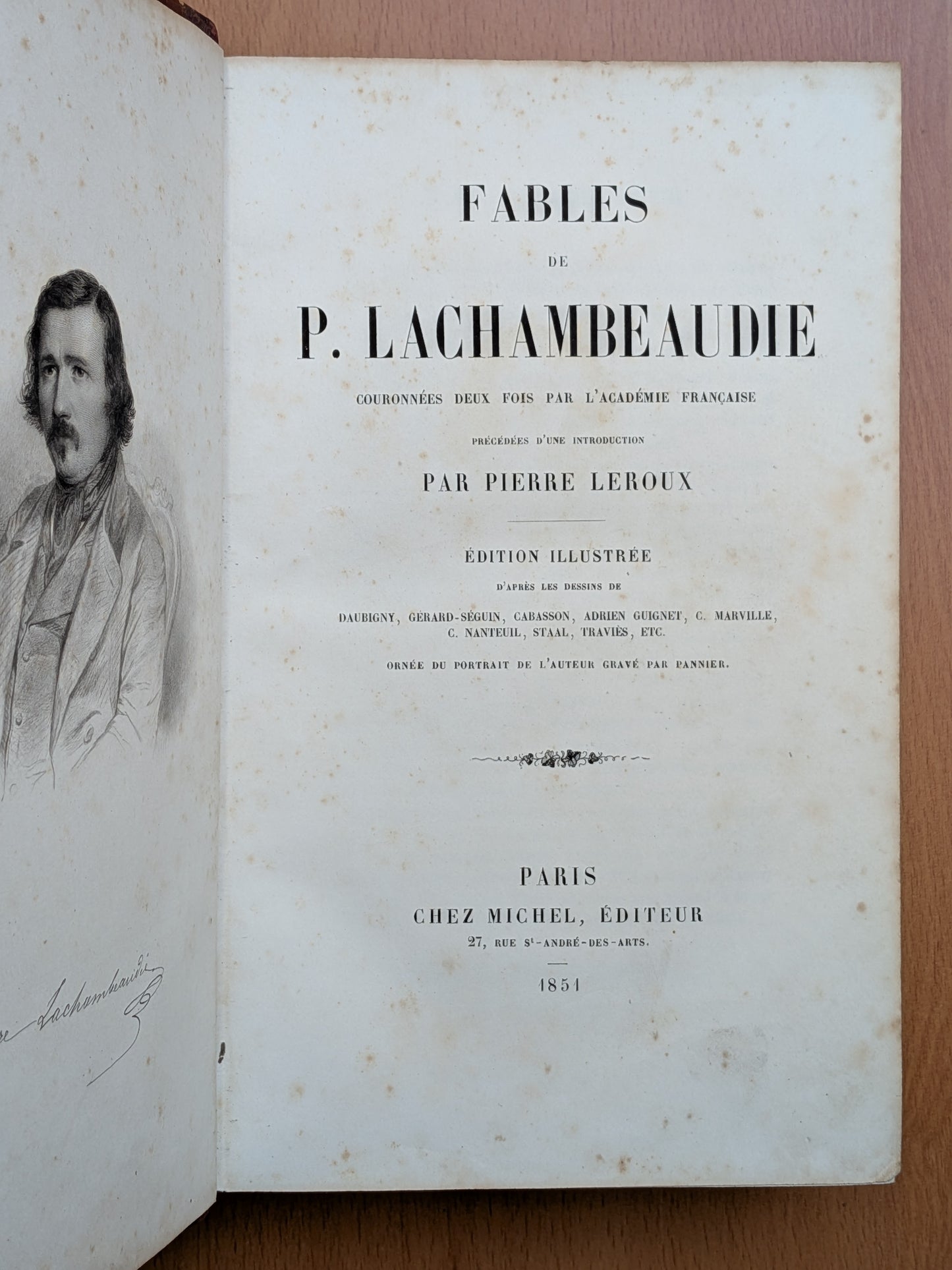 Fables de Pierre Lachambeaudie - 3 fables autographes manuscrites - 1851