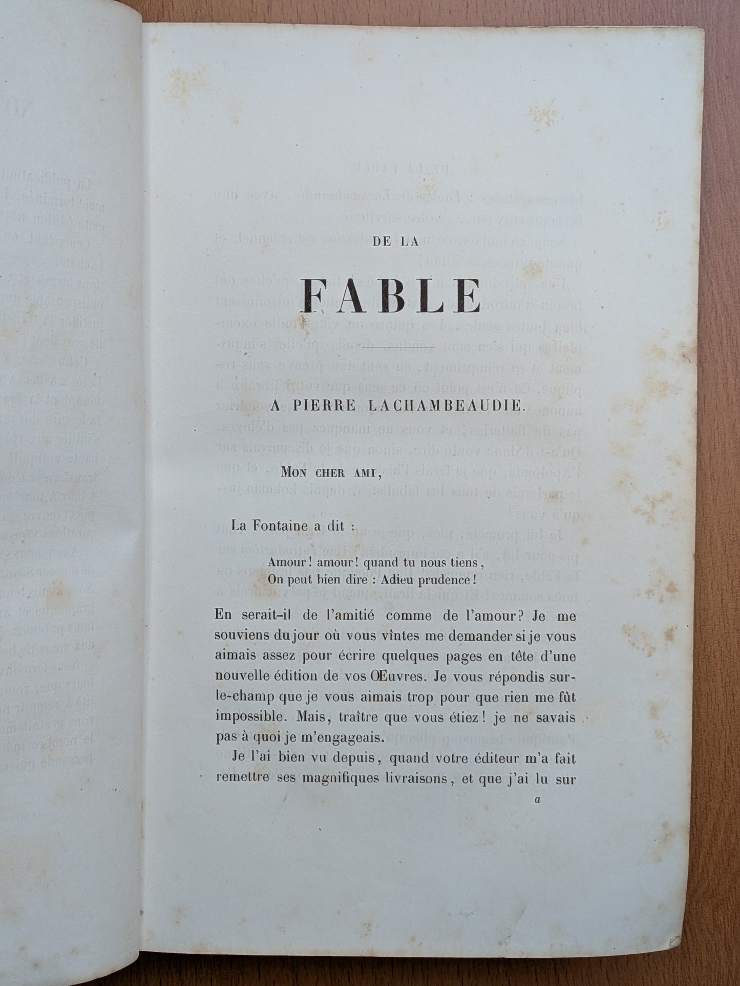 Fables de Pierre Lachambeaudie - 3 fables autographes manuscrites - 1851