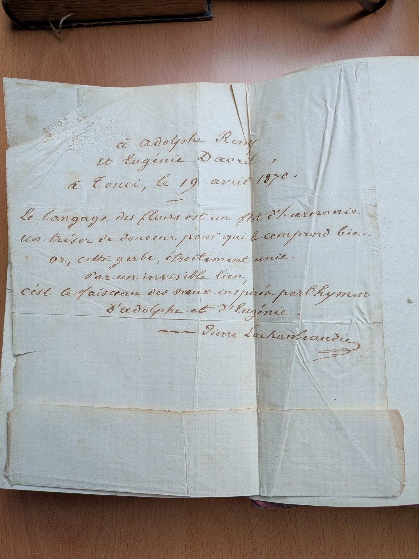 Fables de Pierre Lachambeaudie - 3 fables autographes manuscrites - 1851
