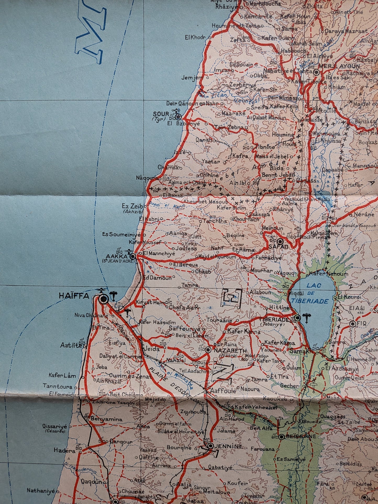 Carte des états du Levant sous mandat français - Troupes du Levant - 1939
