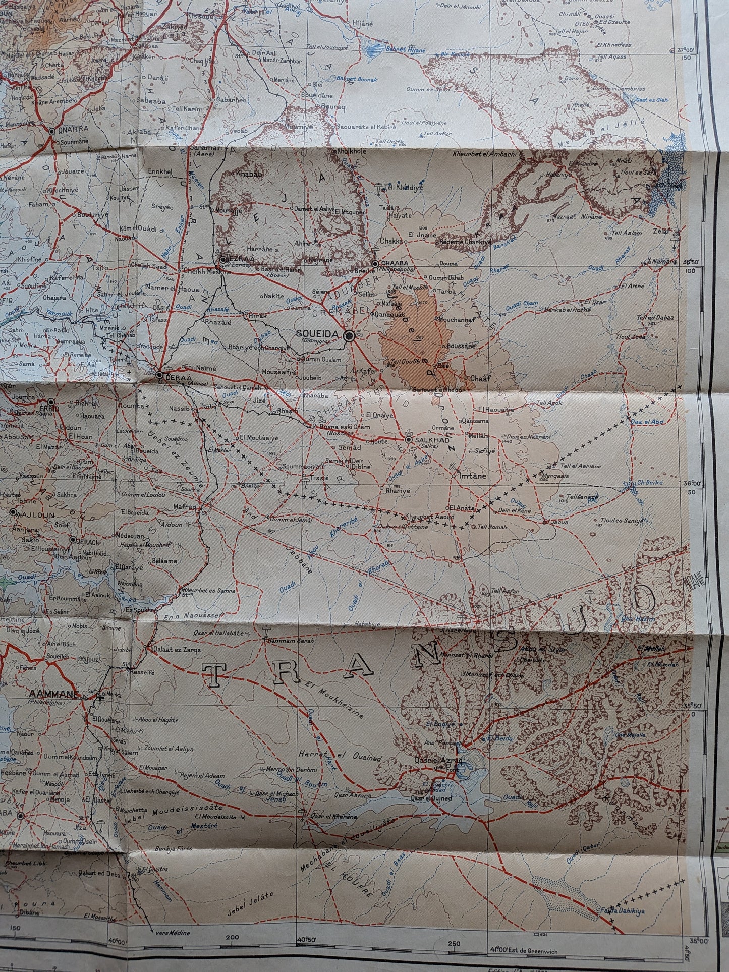 Carte des états du Levant sous mandat français - Troupes du Levant - 1939