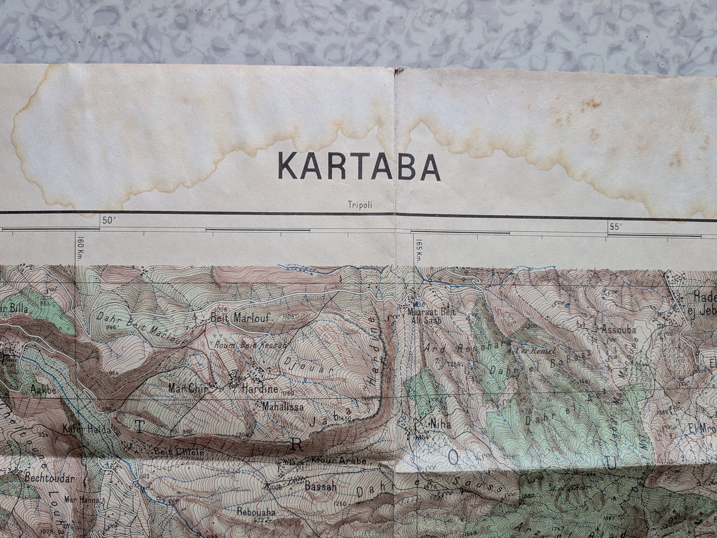 KARTABA - Liban - Carte du Levant - Service géographique de l'armée - 1939