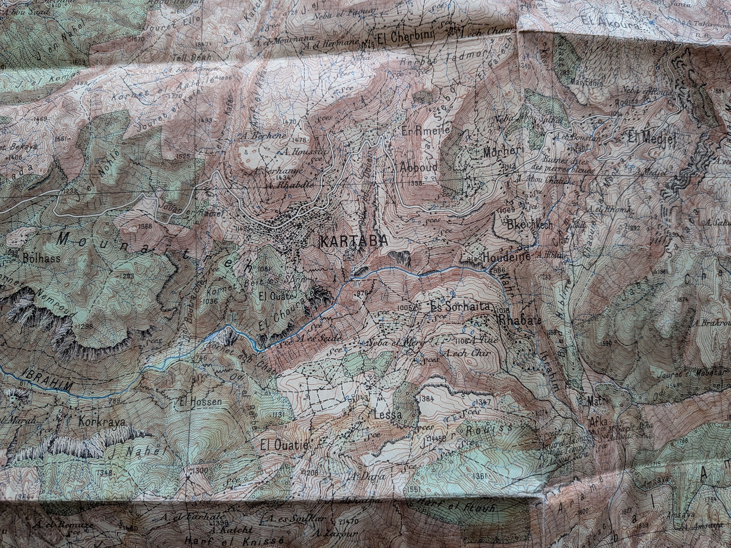 KARTABA - Liban - Carte du Levant - Service géographique de l'armée - 1939