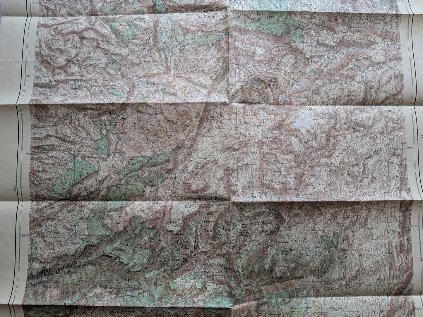 KARTABA - Liban - Carte du Levant - Service géographique de l'armée - 1939