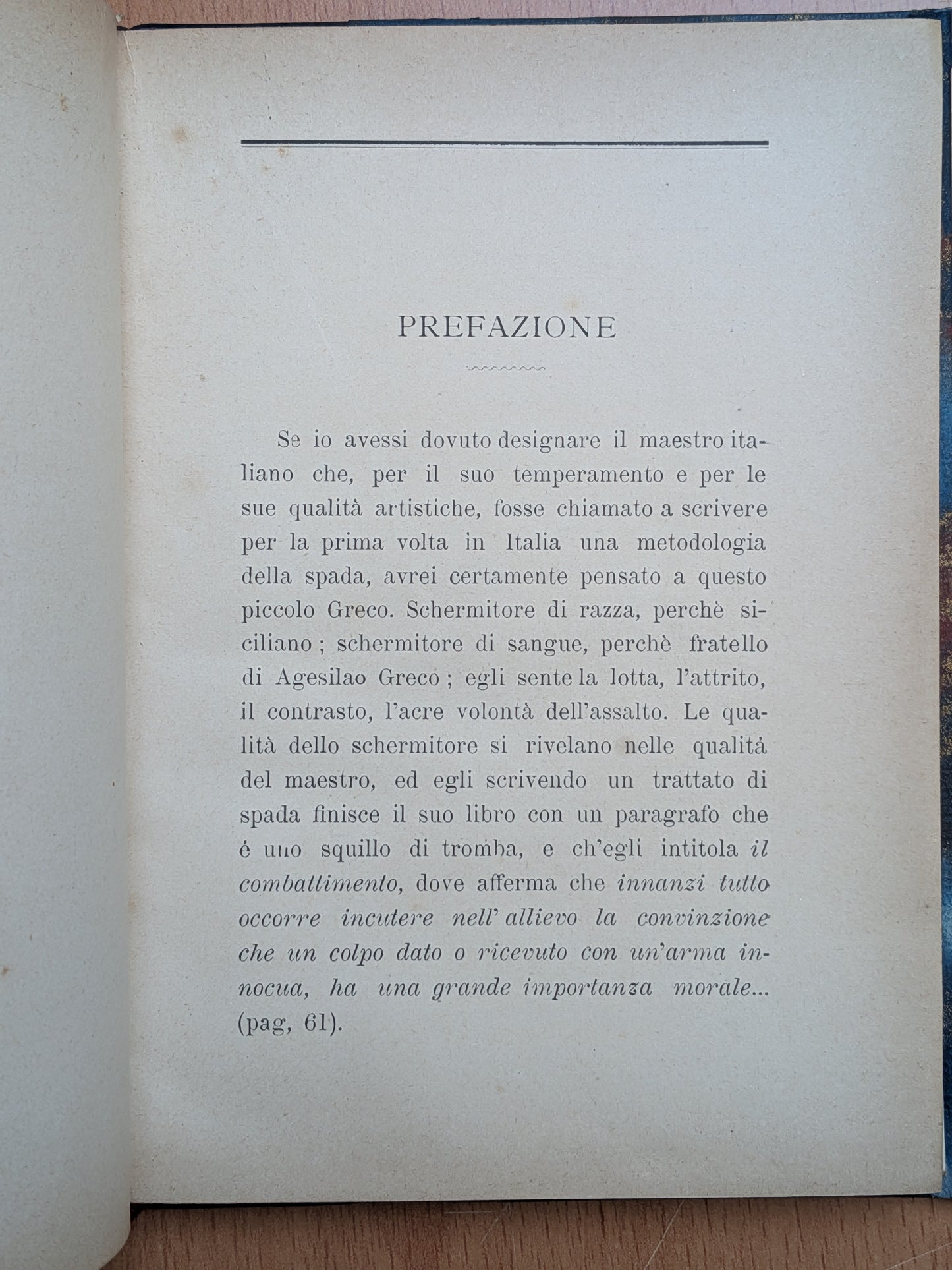 La Spada e la sua applicazione - Aurelio Greco - Envoi autographe - Edition Originale - 1907