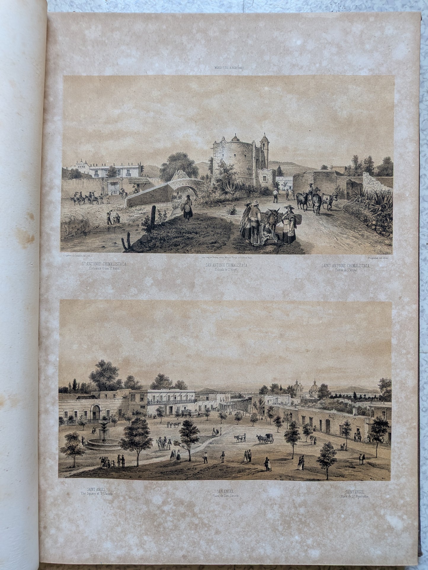 México y sus Alrededores - Colection de monumentos, trajes y paisajes Disbujados al natural y litografiados por los artistas mexicanos - 1864