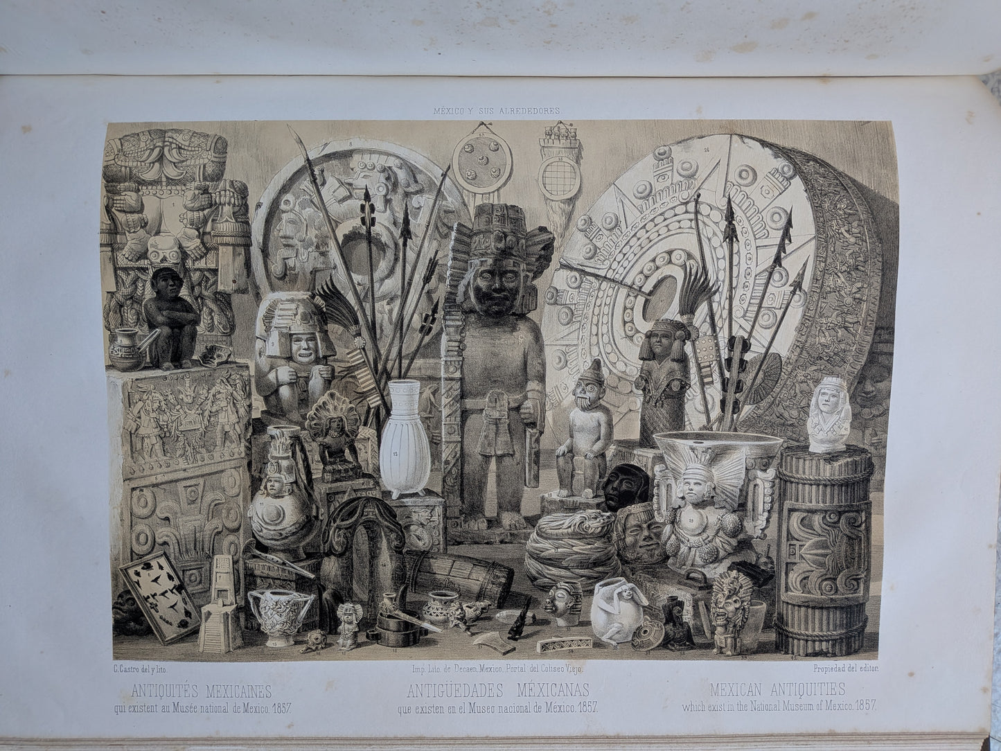 México y sus Alrededores - Colection de monumentos, trajes y paisajes Disbujados al natural y litografiados por los artistas mexicanos - 1864
