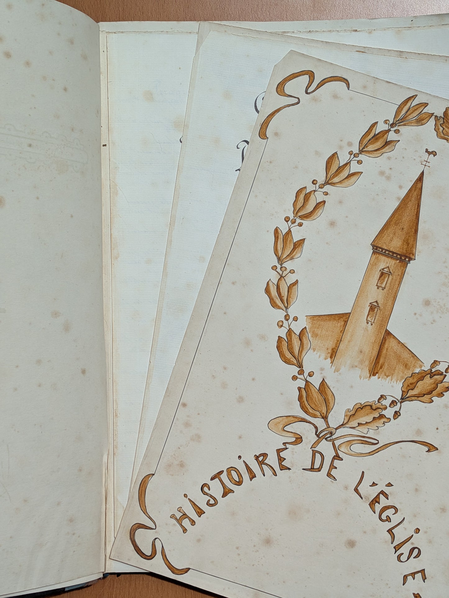 Manuscrit - Histoire de l'église - Notre Dame de Bonne Nouvelle Cathédrale de Nancy - 1909