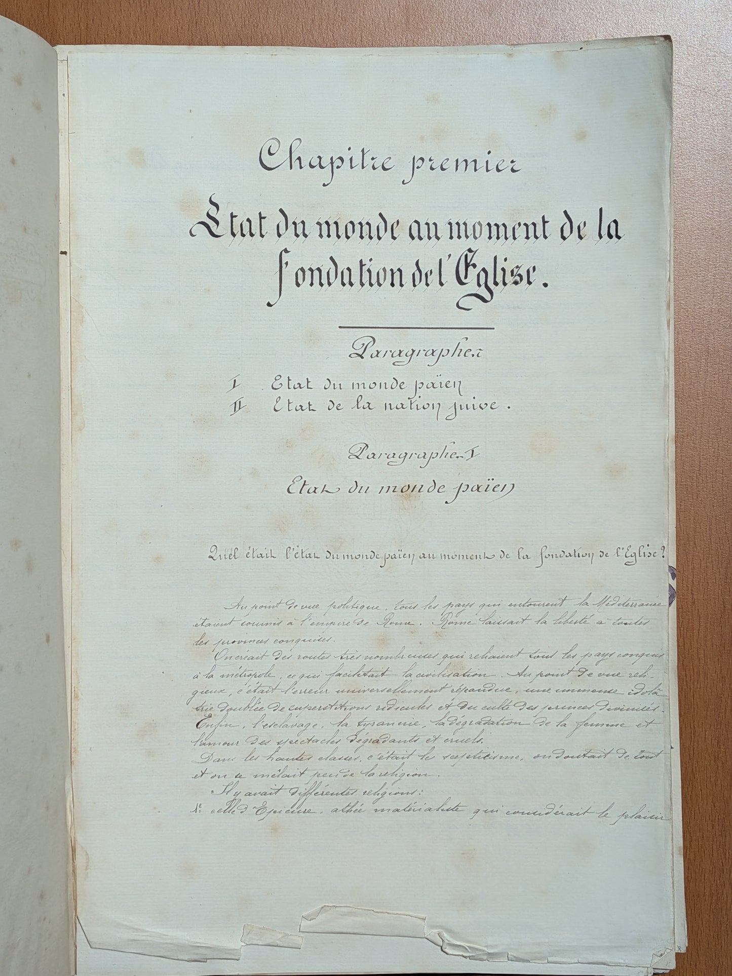 Manuscrit - Histoire de l'église - Notre Dame de Bonne Nouvelle Cathédrale de Nancy - 1909