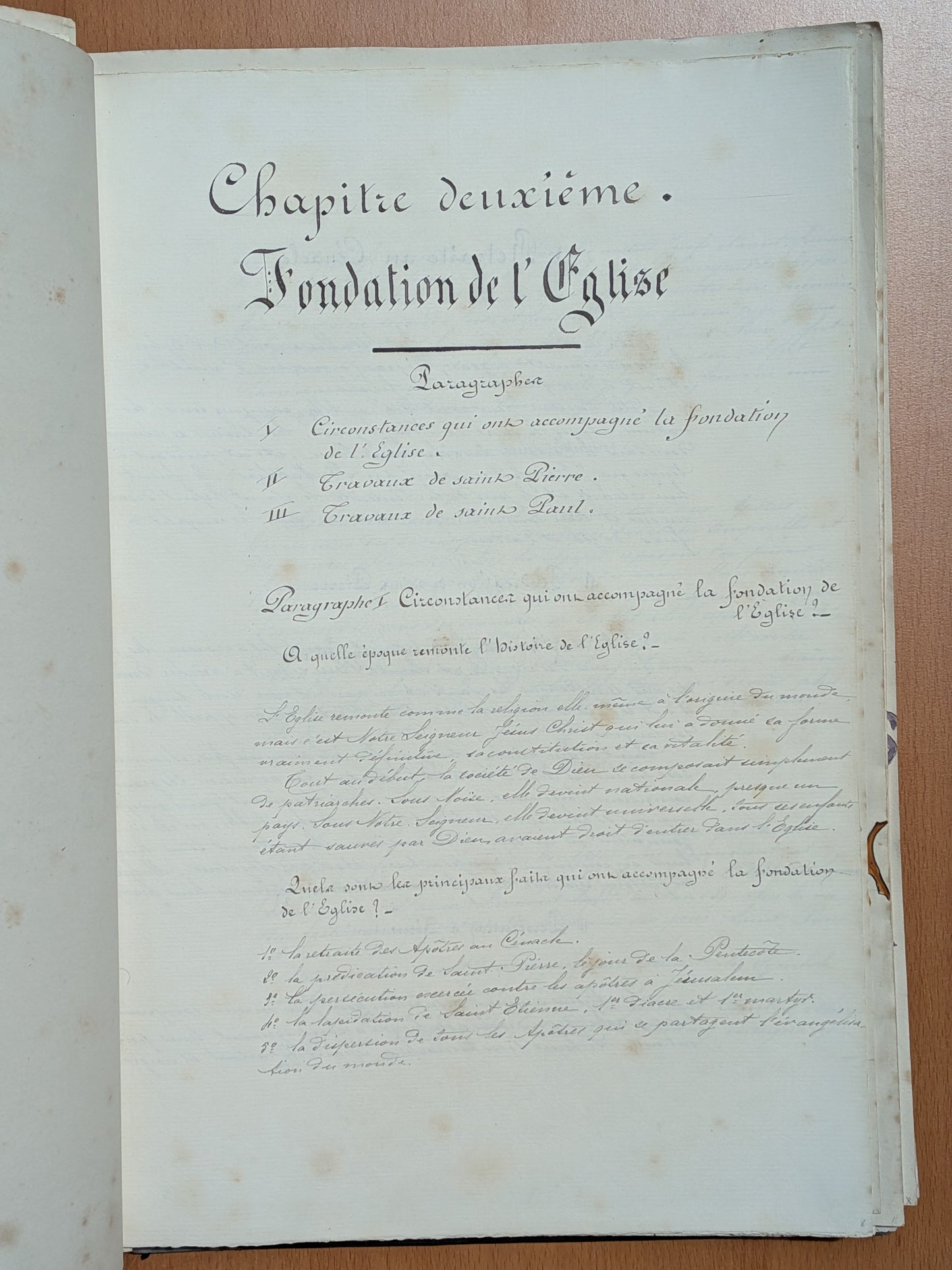 Manuscrit - Histoire de l'église - Notre Dame de Bonne Nouvelle Cathédrale de Nancy - 1909