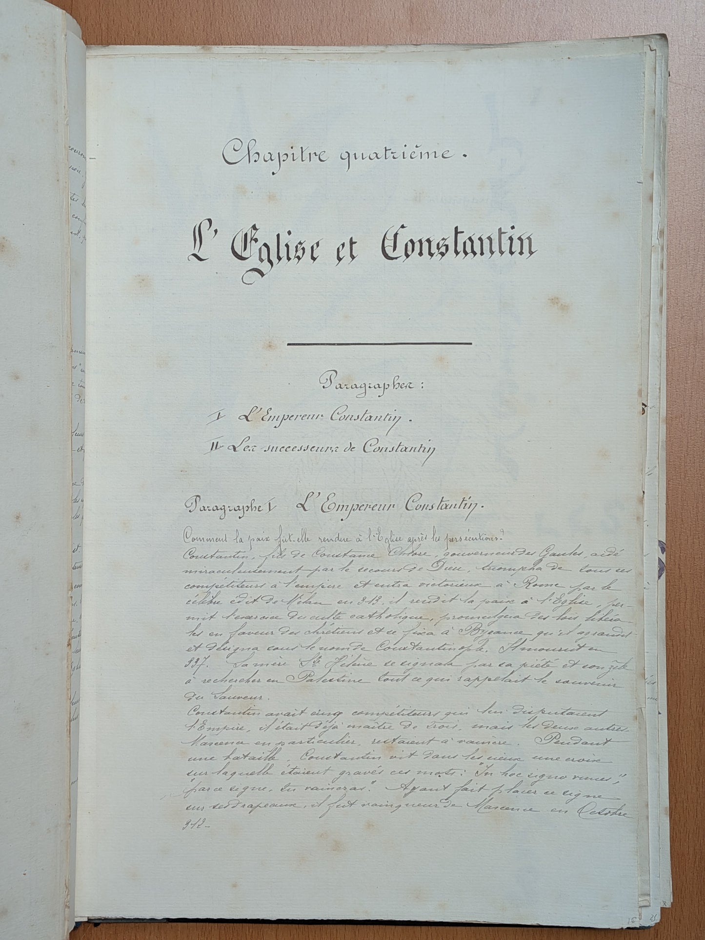 Manuscrit - Histoire de l'église - Notre Dame de Bonne Nouvelle Cathédrale de Nancy - 1909