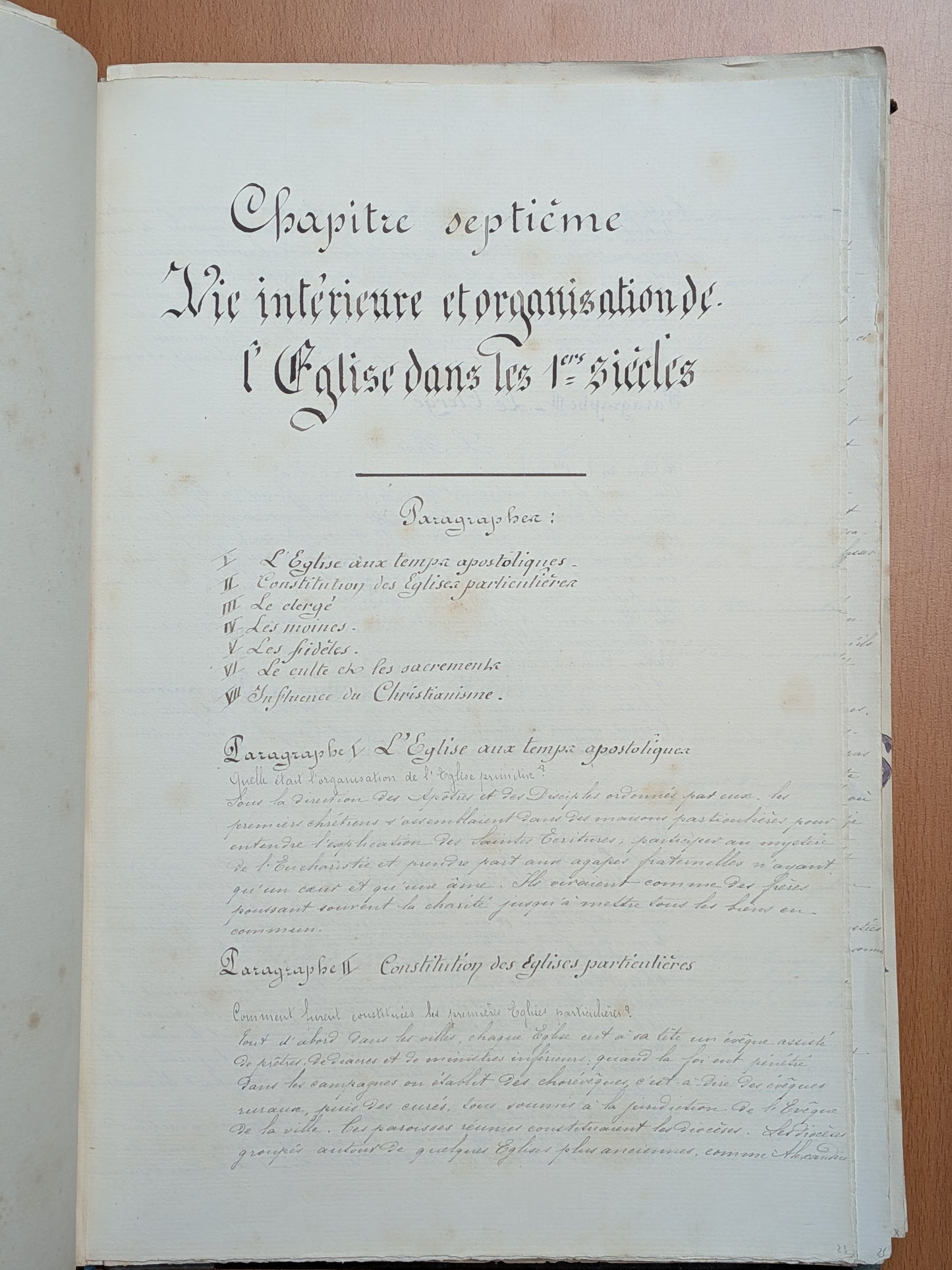 Manuscrit - Histoire de l'église - Notre Dame de Bonne Nouvelle Cathédrale de Nancy - 1909
