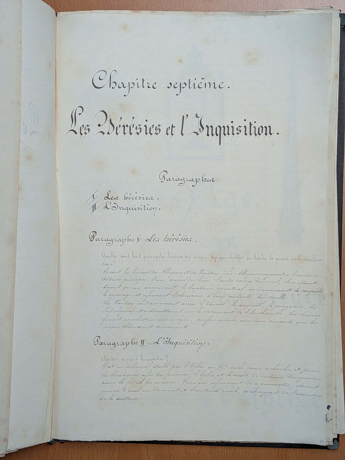 Manuscrit - Histoire de l'église - Notre Dame de Bonne Nouvelle Cathédrale de Nancy - 1909