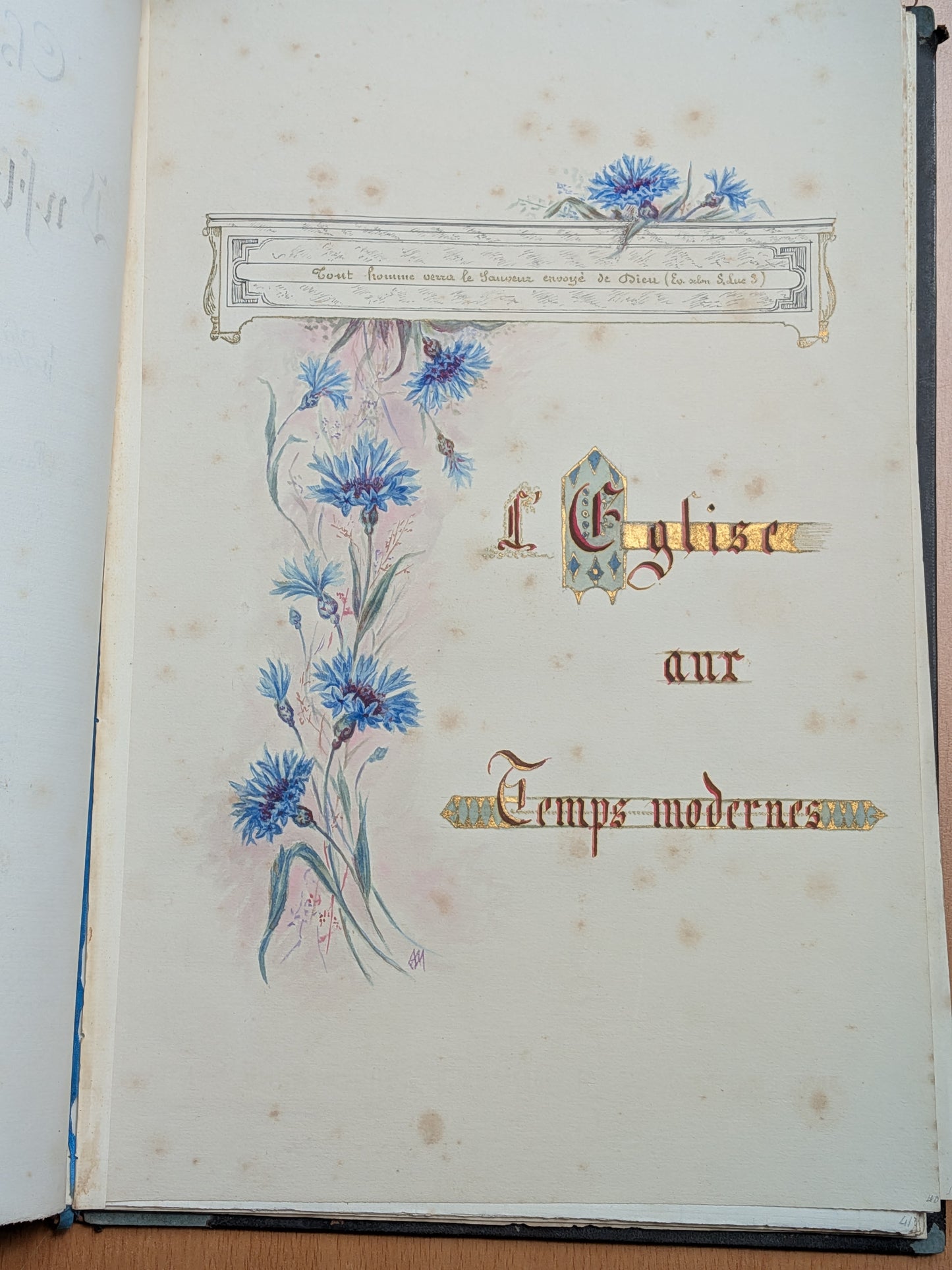 Manuscrit - Histoire de l'église - Notre Dame de Bonne Nouvelle Cathédrale de Nancy - 1909