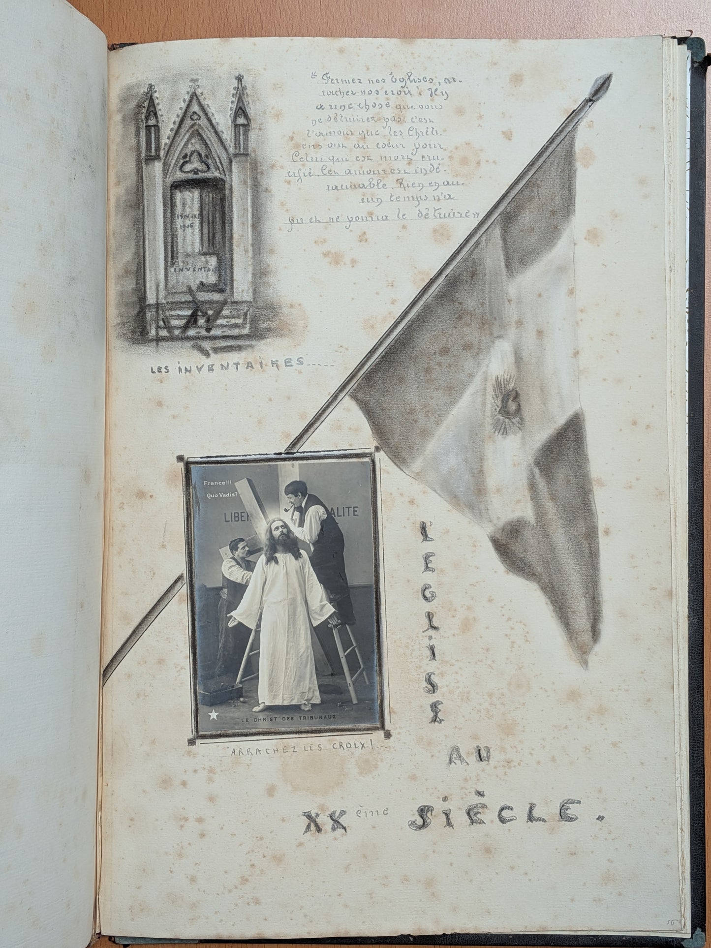 Manuscrit - Histoire de l'église - Notre Dame de Bonne Nouvelle Cathédrale de Nancy - 1909